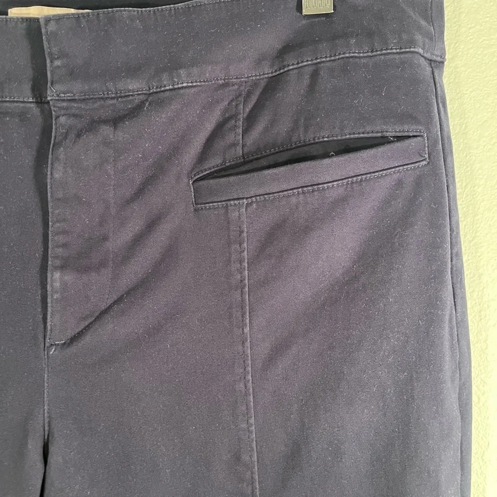 LOFT Dark Blue Trousers straight leg style pockets in front and back women’s 12 - Picture 9 of 13